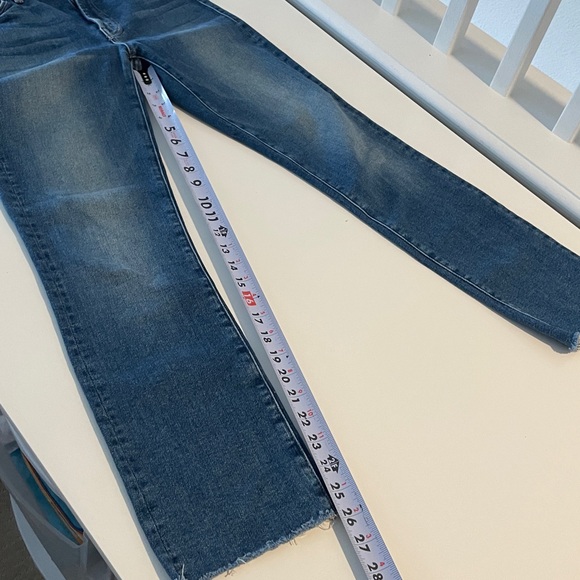Mother The Rascal Crop Fray Jeans Mid-Rise Straight Leg Frayed Hem Denim Size 26 - Picture 10 of 10
